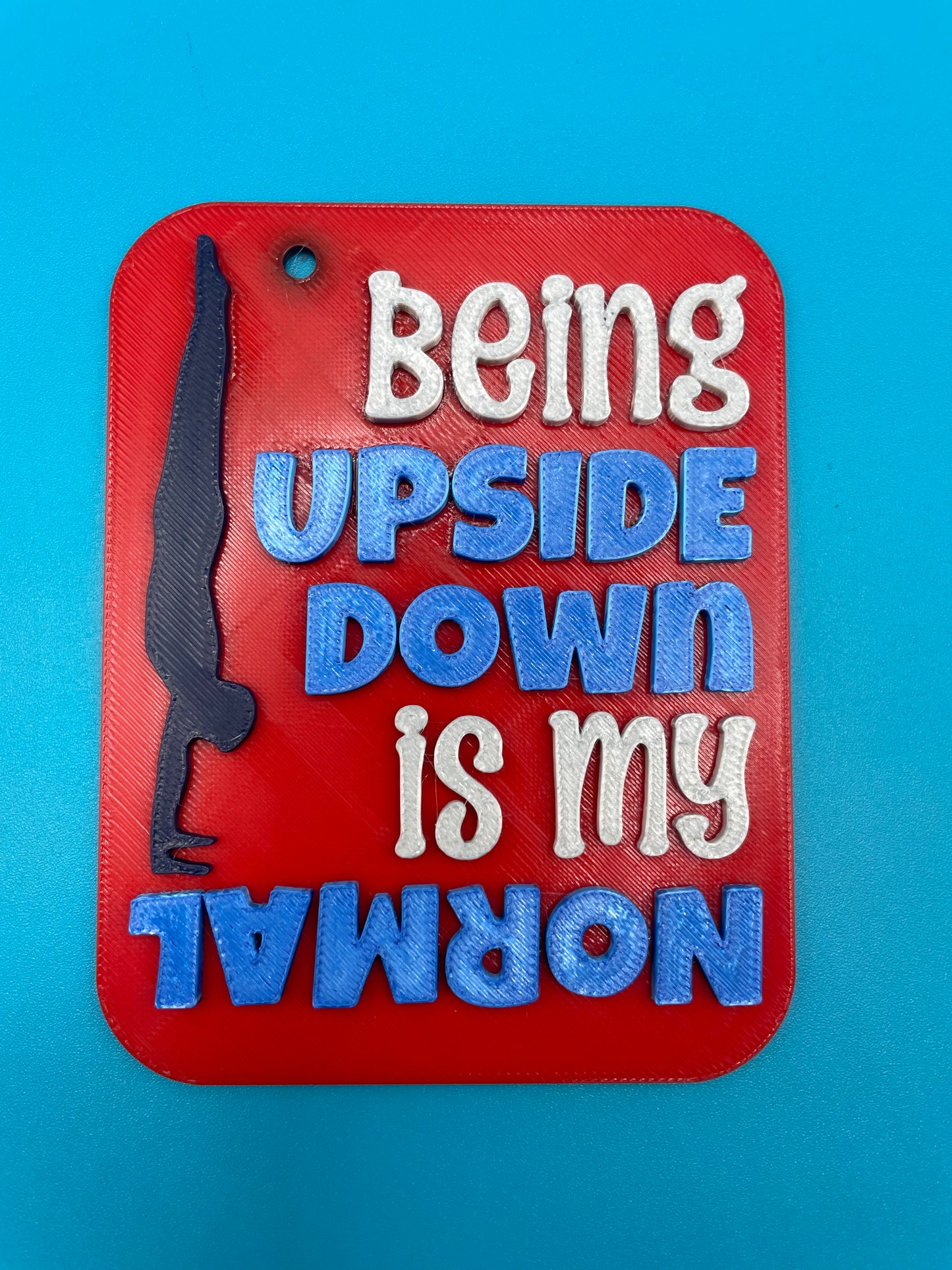 Gymnastics Keychain Bag Tag "Being Upside Down is My Normal"