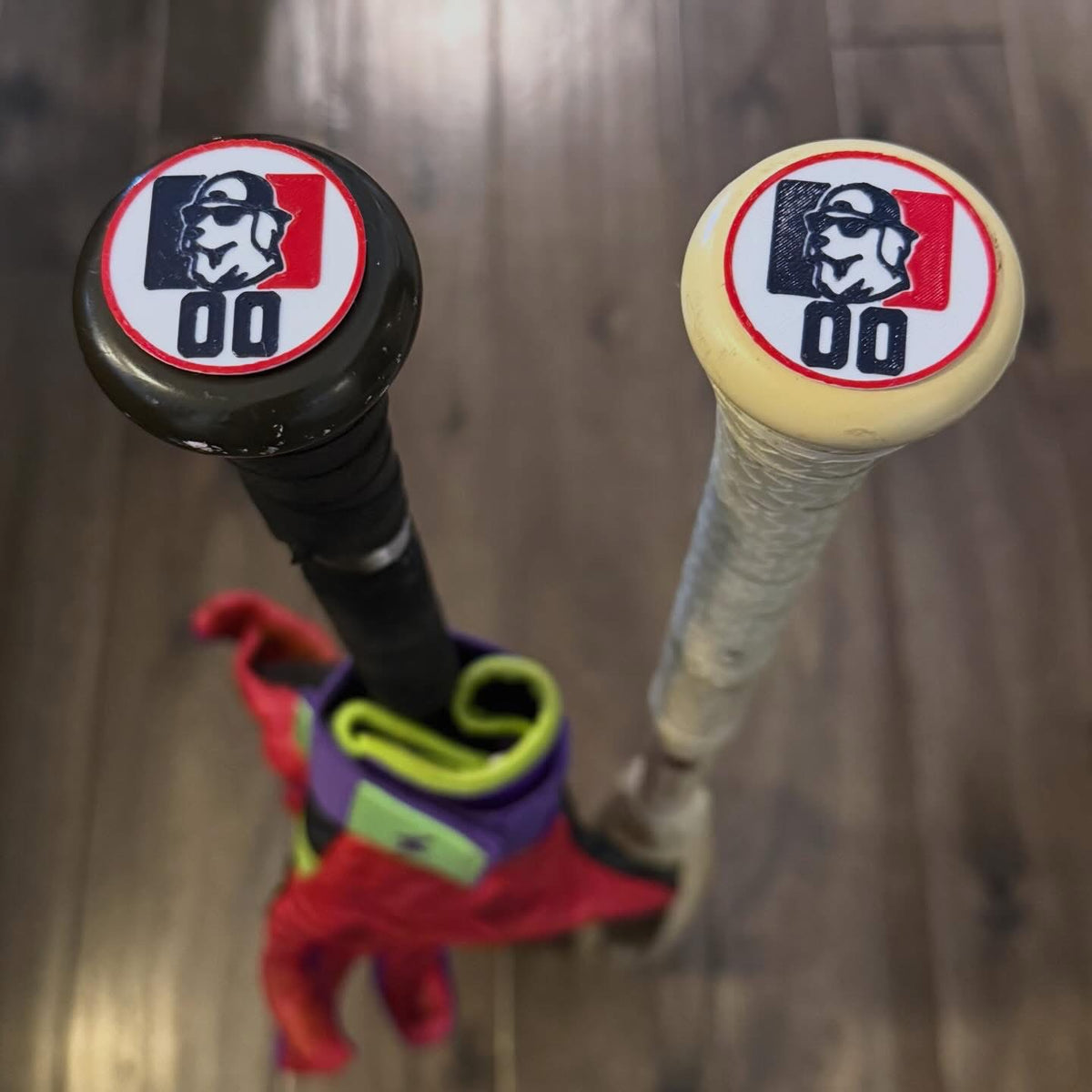 Custom Baseball & Softball Bat Knob Decal — Player Number