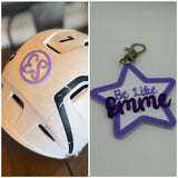"Be Like Emme" Fundraiser, Helmet decal keychain