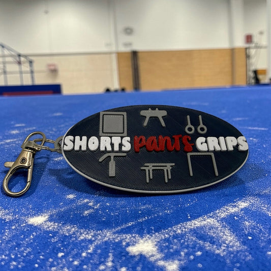 Men's Gymnastics Customizable Event Rotations Keychain