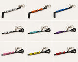 Personalized Hockey Stick Keychain, Custom Player Name, Number and Team Colors