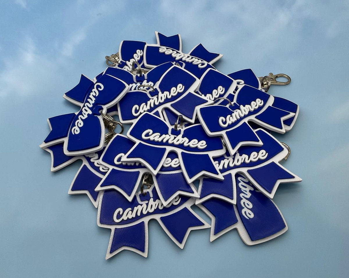Custom Logo Keychain, Personalized School or Team Colors, 3D Printed
