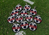 Custom Logo Keychain, Personalized School or Team Colors, 3D Printed