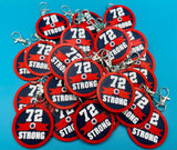 Custom Logo Keychain, Personalized School or Team Colors, 3D Printed