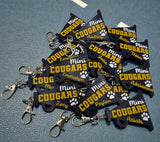 Custom Logo Keychain, Personalized School or Team Colors, 3D Printed