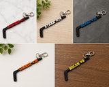 Personalized Lacrosse Stick Keychain, Custom Player Name, Number and Team Colors