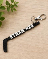 Personalized Lacrosse Stick Keychain, Custom Player Name, Number and Team Colors
