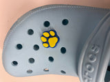 Blue and Gold Panther Paw Shoe Charm, 3D Printed School Spirit