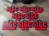 Personalized Team Name Keychain, Custom Background and Lettering Colors