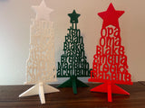 Personalized Family Name Christmas Tree Decoration, Up to 9 Names