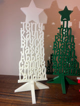 Personalized Family Name Christmas Tree Decoration, Up to 9 Names