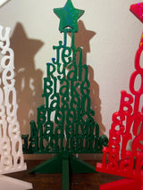 Personalized Family Name Christmas Tree Decoration, Up to 9 Names