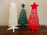 Personalized Family Name Christmas Tree Decoration, Up to 9 Names