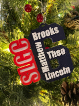 Personalized Sports Team Bag Tag Keychain, Custom Name and Colors