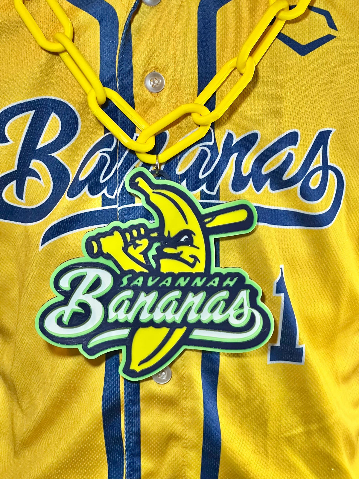 Bananas Baseball Hype Chain, 3D Printed Fan Necklace