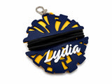 Personalized Hair Tie Holder Keychain, Custom Name and Team Colors