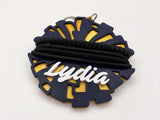 Personalized Hair Tie Holder Keychain, Custom Name and Team Colors