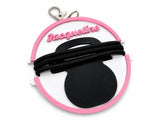 Personalized Hair Tie Holder Keychain, Custom Name and Team Colors