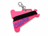 Personalized Hair Tie Holder Keychain, Custom Name and Team Colors