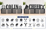 Personalized Medal Hanger, Custom Name Sports Medal Display, Athlete Medal Holder, Sports Room Decor