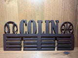 Personalized Medal Hanger, Custom Name Sports Medal Display, Athlete Medal Holder, Sports Room Decor