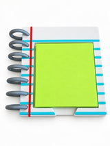 Personalized Teacher Sticky Note Holder, Notebook Design with Name or Grade
