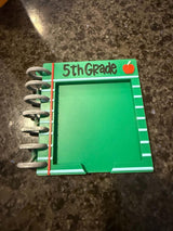 Personalized Teacher Sticky Note Holder, Notebook Design with Name or Grade