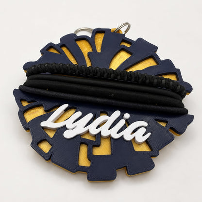 Personalized Hair Tie Holder Keychain — Custom Cheer Bag Tag